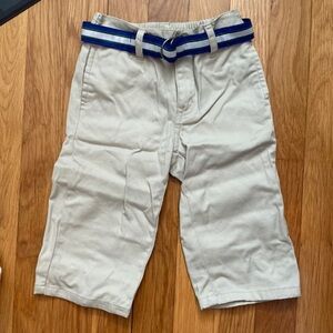 Janie and Jack Cotton Chino Pants with Belt